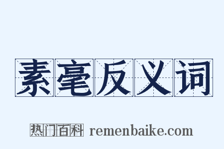 素毫反义词是什么意思的图片